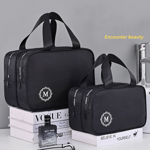 Bolsa de Aseo para Hombre de Doble Capa con Separación para Artículos Secos y Húmedos, Bolsa de Viaje Impermeable de Gran Capacidad, Portátil y Premium - Product Image 3