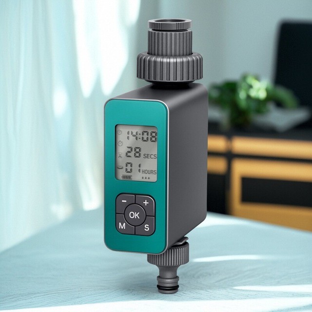 Garden Watering Timer Automatic Digital LCD Plastic Battery Operated Smart Irrigation Controller System for Outdoor Use
