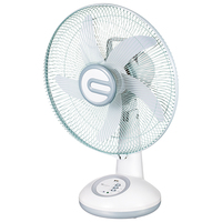 Ventilateur de table AC/DC rechargeable de 16 pouces avec lumière pour la voiture domestique et l'extérieur Ventilateur mural en plastique durable