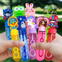 Mainan Gelembung Kartun Mini Manual dengan Larutan Pembuat Gelembung, Berbagai Desain Hewan, 24 Pcs dalam Kotak, Mainan Koordinasi Tangan-Mata