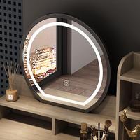 Table de maquillage extensible avec miroir LED, table de maquillage moderne avec lumières, table de maquillage en bois