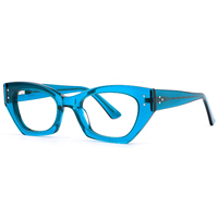 HS6106 Monturas Ópticas de Lectura para Mujer, Hechas a Mano, de Acetato, con Diseño de Mariposa Pequeña y Estampado de Remaches, con Bisagra de Resorte, de Moda