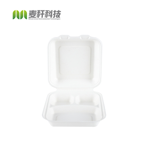 Biodegradable Meal Disposable Biodegradable Compostable Tray Bento Lunch Meal Box Takeaway Plastic Food Container