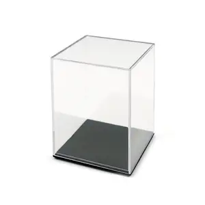 Personalized Assemble Figure Toy Protector Case Clear Acrylic Pop Display Box with Base