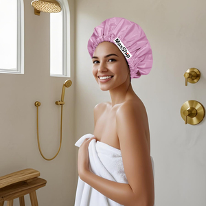 قبعة حمام نسائية أنيقة قابلة لإعادة الاستخدام لحماية الشعر قبعة حمام سبا قبعة - Product Image 3