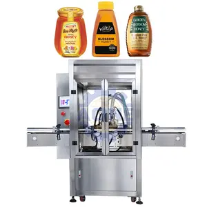 Double Nozzles Plastic Glass Bottle Honey Paste Filling Machine Automatic