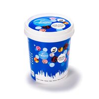 Récipient en plastique transparent avec couvercle, bol plastique transparent avec Logo, de 300Ml