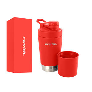 Radian Shaker cup cách nhiệt chai nước bằng thép không gỉ với dây Whisk, 26-ounce, màu trắng mờ - Product Image 2