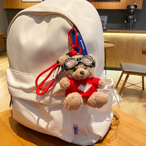 Creative peluche cool <span class=keywords><strong>ours</strong></span> étudiant sac pendentif poupée mignon couple porte-clés dessin animé petit cadeau en gros - Product Image 4