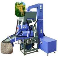Mini moulin à riz 5-en-1, machine à décortiquer le riz 500 kg/h, usage domestique, système complet multifonctionnel en fonte, alimenté par moteur
