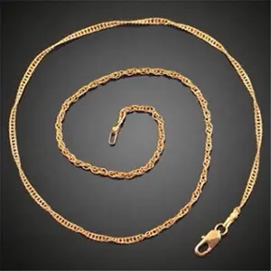 fashion Twist Chain brass base 14k/18k gold plated chains jewelry necklace