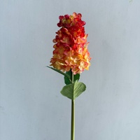 Bunga Hydrangea Pagoda Batang Pendek Baru Gaya Lukisan Minyak Vintage Berbentuk Menara Bunga Buatan dari Kain Tenun Tangan