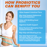Capsules de probiotiques OEM 50 milliards de UFC pour la santé intestinale et la beauté, supplément de probiotiques pour le bien-être quotidien et l'équilibre naturel