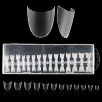 Effacer court rond Salon français pointe presse sur ongles en acrylique Gel doux ultra-mince artificiel faux ongles conseils