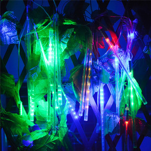 Meteor Shower RGB RGBW <strong>LED</strong> <strong>Falling</strong> Rain Lights 30cm 8 <strong>Tubes</strong> <strong>Led</strong> Icicle <strong>Snow</strong> <strong>Falling</strong> Raindrop Lights - Product Image 1