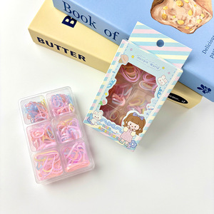 Cute Cartoon Hair Ties <b>Candy</b> Color High Elasticity Boxed For Children Daily Use - Product Image 4