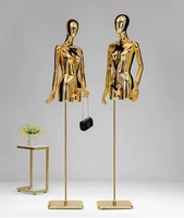 Lavinia 2025 maniquí nueva moda cromo oro mujeres con cuerpo elegante soporte de Metal y Base de plástico para exhibición de Boutique