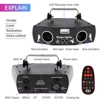 Lumière de scène Beam Light Rgb Laser Led 5 en 1 Couleurs Led Strobe Dj Lights Contrôleur Dmx Équipement de fête de club Lumière disco pour la décoration de scène