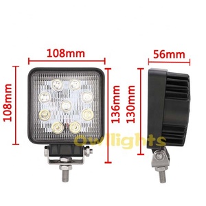 Lámpara LED todoterreno de <span class=keywords><strong>4</strong></span> pulgadas y 27w, foco de trabajo de 12V y 24V, para camión, SUV, 4WD - Product Image 5