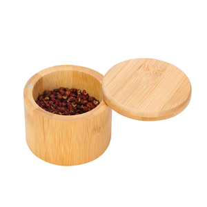 Natural Bamboo Containers Organizer Jars Seasoning Jar Salt <span class=keywords><strong>Can</strong></span> Home Spice Bottle With Lid - Product Image 6