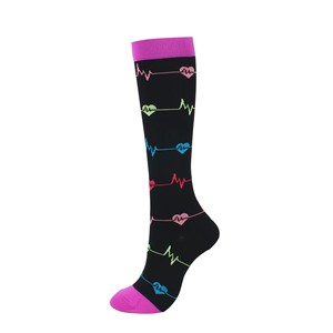 <span class=keywords><strong>Calcetines</strong></span> De Compresión Personalizados Hasta La Rodilla 15-20mmHg 20-30mmHg Con Logo Personalizado Nuevo Diseño De Moda Coloridos Para Enfermera Hombres Y Mujeres - Product Image 3