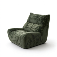 Fauteuil de relaxation moderne en tissu peluche, facile d'entretien, rembourré et doux, pour salon, hôtel, appartement, bureau - Vente en gros