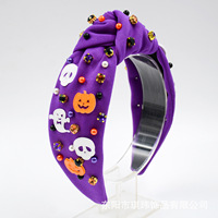 Headband Halloween yang Dapat Disesuaikan dengan Motif Labu, Hantu, dan Tengkorak |   Langsung dari Pabrik |   Aksesoris Rambut Kostum Seram
