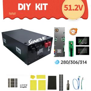 نظام تخزين الطاقة المنزلية Sineve DIY BOX بسعة 15 كيلوواط ساعة مع نظام إدارة البطارية 200 أمبير، بطارية ليثيوم أيون منشورية 48 فولت 300 أمبير ساعة - Product Image 1