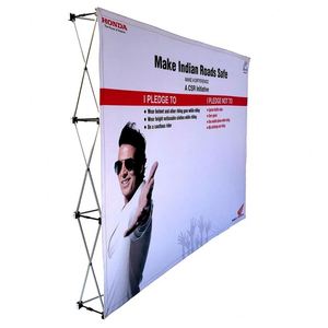 Exhibidores de Tela para Ferias Comerciales, Pancartas Rectas Pop-Up para Publicidad, Hechas de Poliéster Resistente - Product Image 1