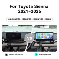 MOOKAKA Sistema Multimedia Automotriz Android de 15.8 Pulgadas para Toyota Sienna 2021-2025, CarPlay Inalámbrico, Pantalla Táctil, Reproductor de Video, GPS, Navegador