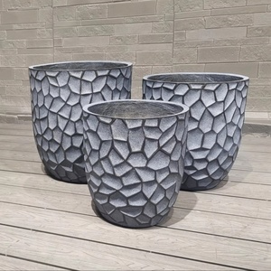 Macetas Redondas de Fibra de Arcilla de Colores Personalizados, Macetas de Flores para Decoración de Jardín Exterior, Macetas de Plantas de Jardín de Calidad - Product Image 2