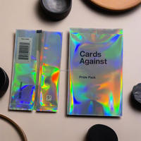 Pochette personnalisée pour cartes, impression sur matériau métallisé, emballage scellé en feuille d'aluminium pour cartes à collectionner