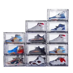 Classic Transparent <b>Stackable</b> Magnetic Side Opening Large <b>Storage</b> Box Thickened <b>Container</b> for Shoes Toys Side Opening - Product Image 1