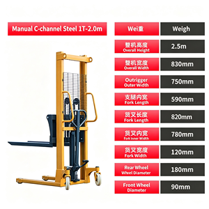Chariot élévateur manuel à fourches 1000 kg, transpalette hydraulique réglable pour entrepôt, chariot à fourches haute levée, kit CE, neuf et populaire - Product Image 5