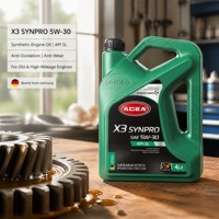 Huile moteur synthétique X3 SYNPRO 5W-30 API SL, protection anti-usure, lubrifiant pour moteurs à essence, 4L