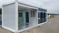 Maisons de grange à assemblage facile double histoire 3m x 6m bureau préfabriqué détachable maison conteneur plat avec verre