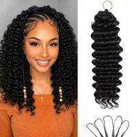 Extensions de cheveux humains au crochet Feather Crochet, nœuds miracle, cheveux au crochet à nœuds invisibles, mèches de cheveux humains brésiliens pré-séparées pour crochet