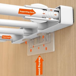 Adjustable Metal Household Wardrobe Partition Organizing Board Extendable Kitchen Storage <b>Shelf</b> Cabinet Partition Storage <b>Rack</b> - Product Image 4