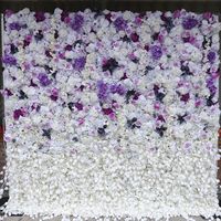 Neuankömmling Lila Seide Künstliche Blume Wand paneele für Hochzeit Weihnachten Abschluss Halloween Party Dekor