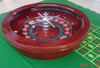 Roulette de casino de luxe de 20 pouces, roulette en bois massif