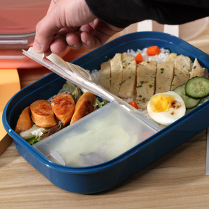 Portable School & Office Bento Lunch <b>Box</b> for Kids for Picnics & Meal Prep Includes Spoon & Fork Plastic Food Container - Product Image 4