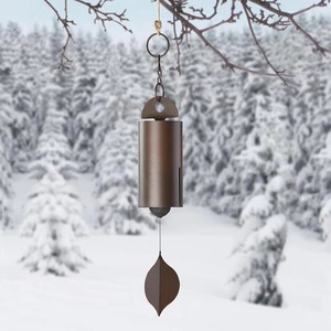Campanas de Viento <span class=keywords><strong>Woodstock</strong></span> Hechas a Mano de Acero Aleado con Acabado Cobre Antiguo, Tema Natural, Campanas de Viento Heroicas Medianas - Product Image 4