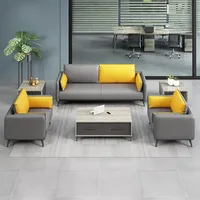 Ensemble de canapés de bureau modulaires extensibles en cuir SF-29 pour usage commercial dans les hôtels et les écoles