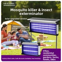 Lampe Solaire Anti-Moustiques Guanduo, Destructeur d'Insectes Électrique, Étanche IPX4, Capture à 360° pour Villa, Cour, Ferme, Verger
