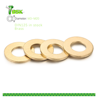 DIN 125 DIN 9021 M3 M4 M5 M6 M8 M10 M12 M14 M16 M18 M20 cincin pencuci kuningan tembaga datar