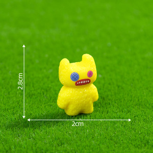 Mini figurines de monstres mignons en résine pour micro-paysages, jardins féeriques, décorations artisanales et ornements de bureau miniatures - Product Image 6