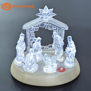 Decoración Navideña LED Personalizada, Figura de Natividad, Decoración de Escritorio, Acrílico, Decoración Religiosa Cristiana para el Hogar - Product Image 2