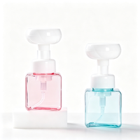 Flacon pompe carré en PETG de 250 ml, 450 ml, 650 ml pour mousse florale, distributeur de savon moussant rechargeable, bouteille de lavage mains et corps pour emballage cosmétique