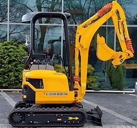 Mini-excavatrice sur chenilles polyvalente CDM6010 neuve pour l'aménagement paysager et la construction urbaine