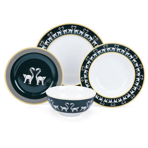 Wholesale Luxury Dinner <b>Set</b> New Design Custom Ceramic <b>Dinnerware</b> <b>Sets</b> Madagascar Animal Inspired Dishes & Plates - Product Image 1